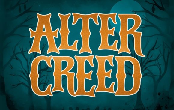 Alter Creed: A Horror Display Font for Spooky Branding