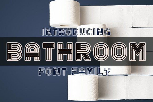 Bathroom Font: Bold Display Type for Web Design