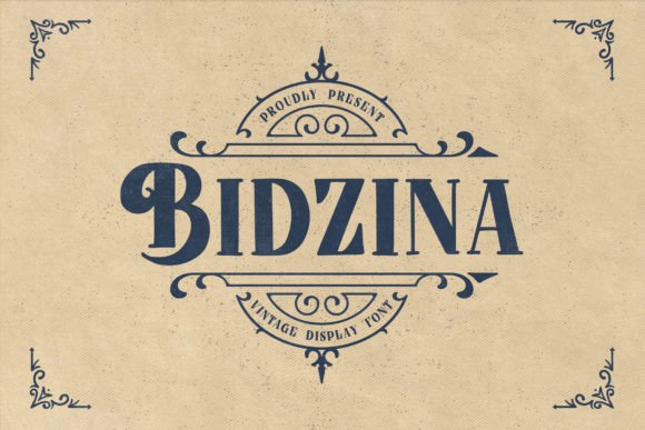 Bidzina: A Vintage Display Font for Bold Branding