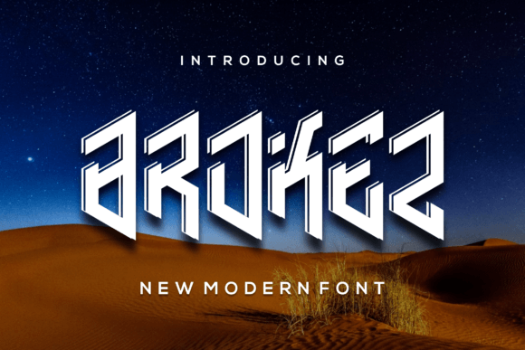 Brokez: A Futuristic Display Font for Modern Makers