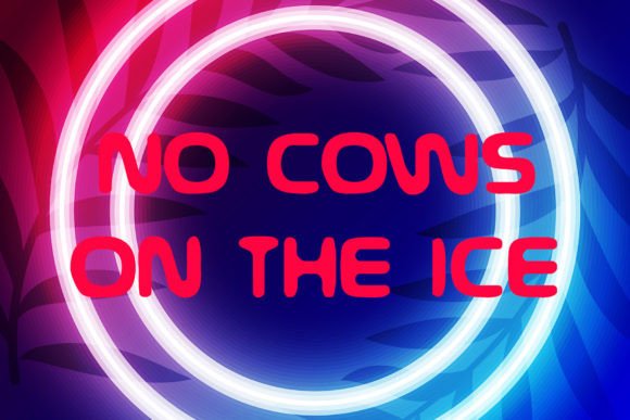 Designing Brand Identity with No Cows on the Ice Display Font