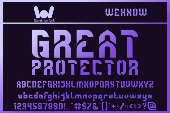 Great Protector: A Techno Display Font for Modern Web Design