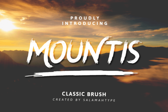 Mountis: A Stylish Brush Display Font for Modern Brands