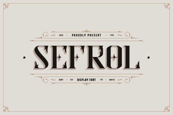 Sefrol: A Retro Western Display Font for Bold Branding
