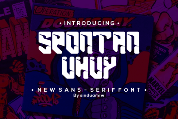 Spontan Uhuy: A Unique Display Font for Modern Editorial Design