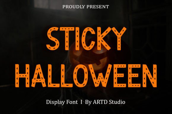 Sticky Halloween Font for Spooky Campaign Designs