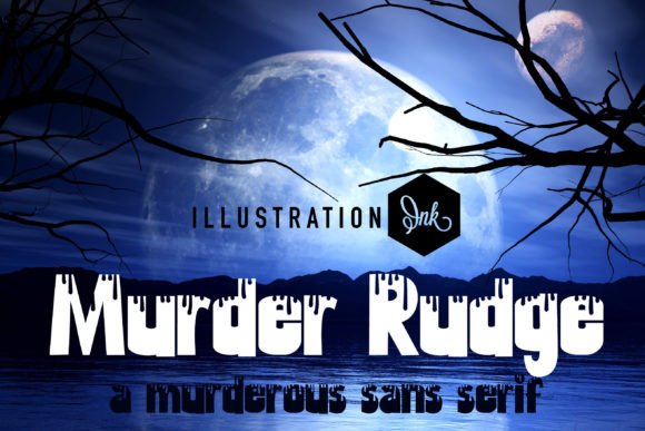 Using Murder Rudge Display Fonts for Horror Editorial Design
